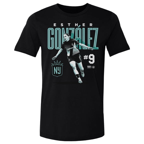 Men's 500 Level Esther Gonz-lez Black NJ/NY Gotham FC Player Bitmap Graphic T-Shirt