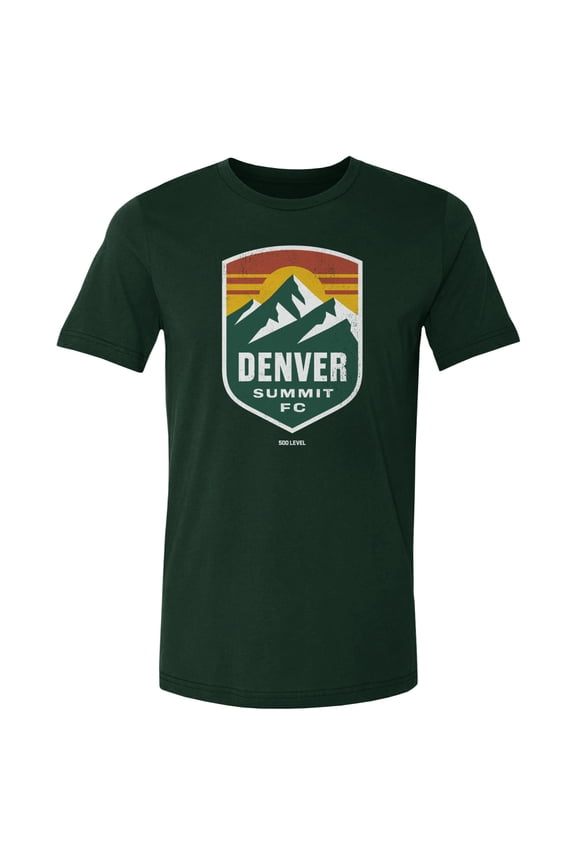 Men's 500 Level Forest Green Denver Summit FC Vintage Primary Logo Graphic T-Shirt