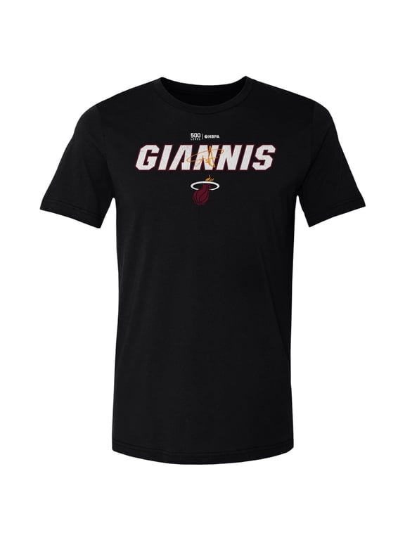 Men's 500 Level Giannis Antetokounmpo Black Miami Heat T-Shirt