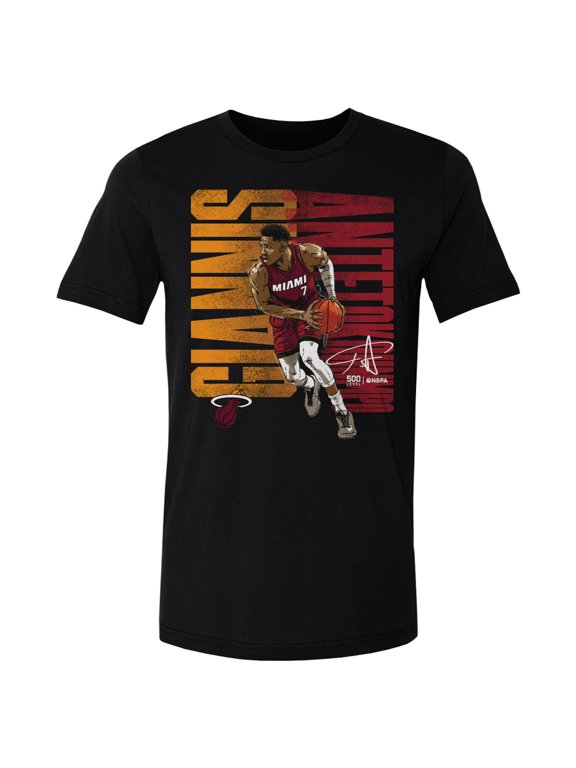 Men's 500 Level Giannis Antetokounmpo Black Miami Heat T-Shirt