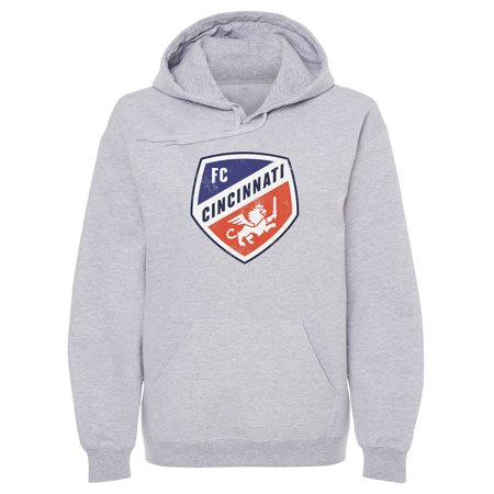 Men's 500 Level Gray FC Cincinnati Distressed Primary Logo Pullover Hoodie