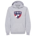 thumbnail image 1 of Men's 500 Level Gray FC Dallas Distressed Primary Logo Pullover Hoodie, 1 of 1