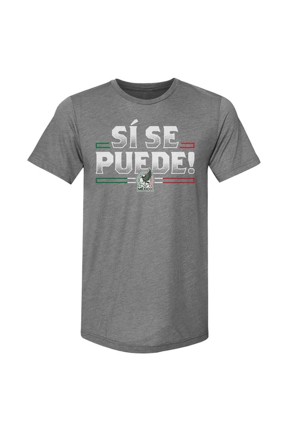 Men's 500 Level Gray Mexico National Team Si Se Puede Premium Tri-Blend T-Shirt