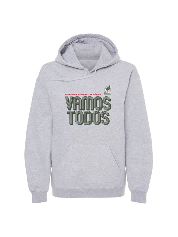 Men's 500 Level Gray Mexico National Team Vamos Todos Inline Bold Pullover Hoodie