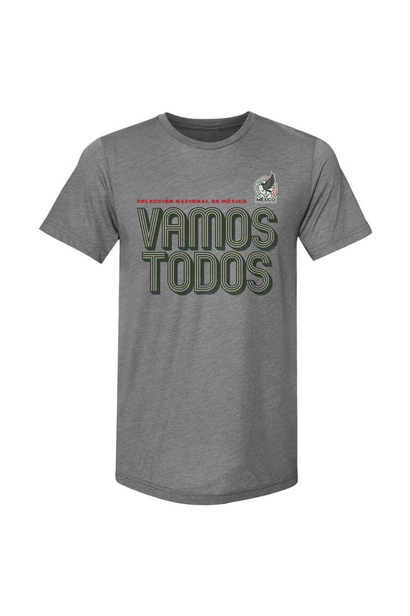 Men's 500 Level Gray Mexico National Team Vamos Todos Premium Tri-Blend T-Shirt