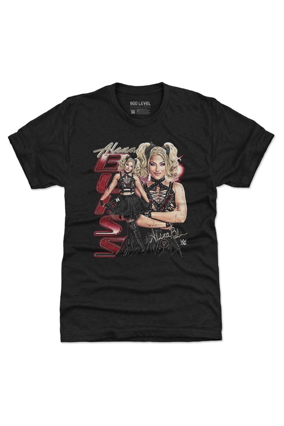 Men's 500 Level Heather Black Alexa Bliss Vintage Tri-Blend T-Shirt