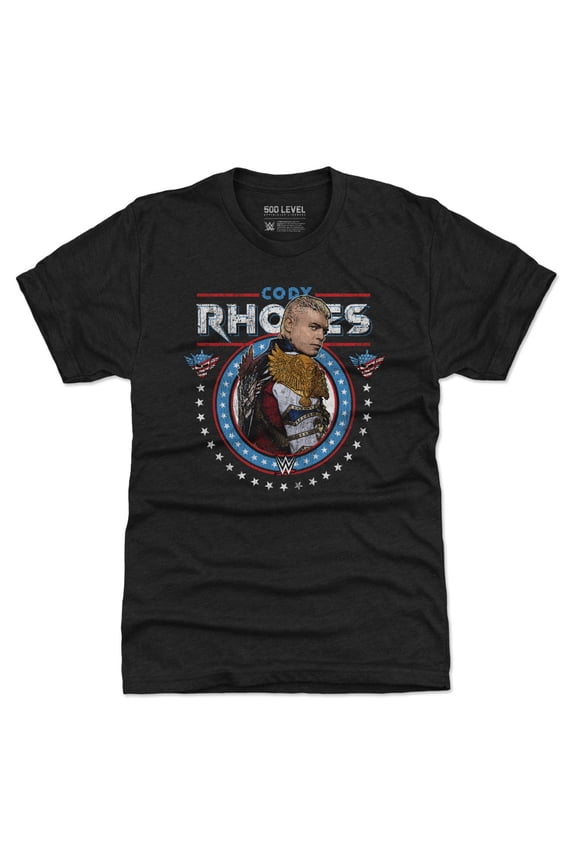 Men's 500 Level Heather Black Cody Rhodes Gritty Tri-Blend T-Shirt