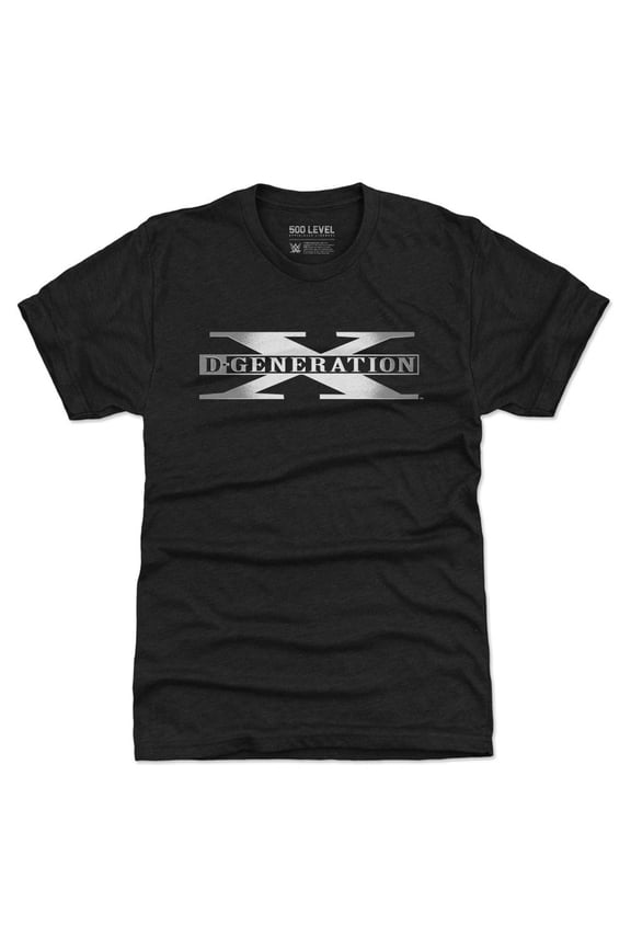 Men's 500 Level  Heather Black D-Generation X Logo Premium Tri-Blend T-Shirt