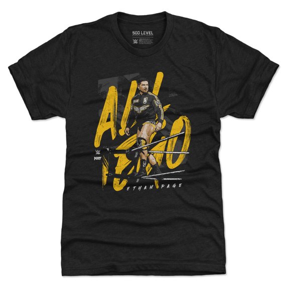 Men's-500 Level  Heather Black Ethan Page All Ego Premium Tri-Blend T-Shirt