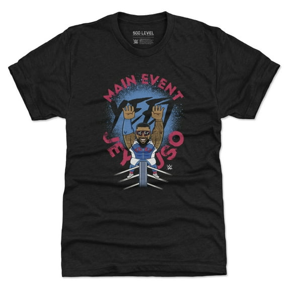 Men's 500 Level Heather Black Jey Uso Big Shots Ropes Tri-Blend T-Shirt