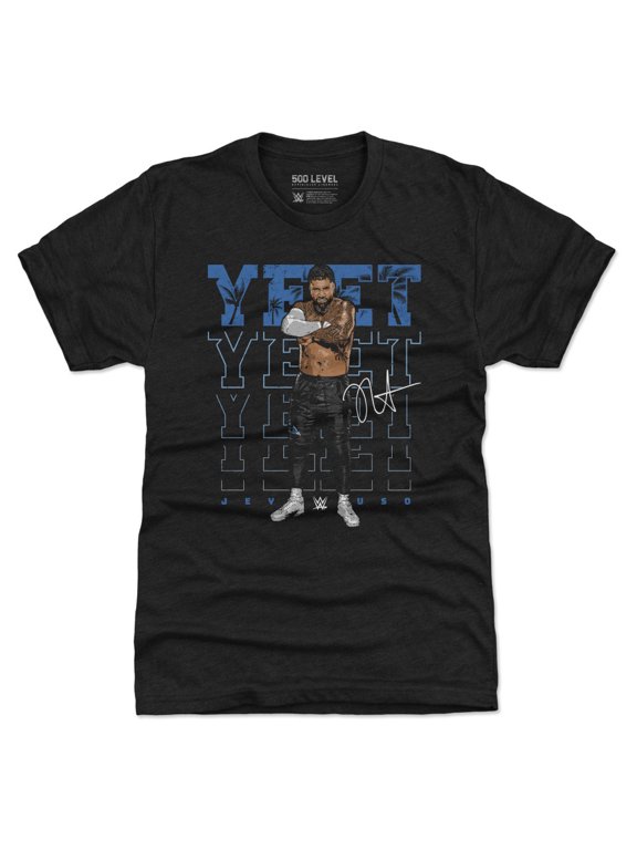 Men's 500 Level Heather Black Jey Uso Yeet Premium Tri-Blend T-Shirt