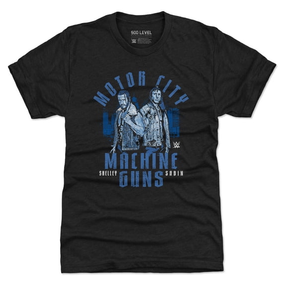 Men's 500 Level Heather Black Motor City Machine Guns Duo Tri-Blend T-Shirt