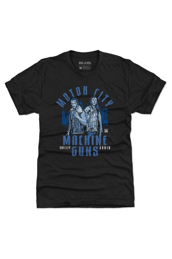 Men's 500 Level Heather Black Motor City Machine Guns Duo Tri-Blend T-Shirt