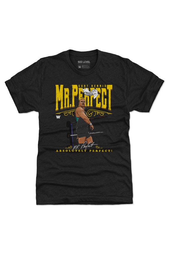 Men's 500 Level Heather Black Mr. Perfect Absolutely Perfect Tri-Blend T-Shirt