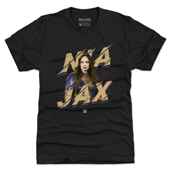 Men's 500 Level Heather Black Nia Jax Name Tri-Blend T-Shirt