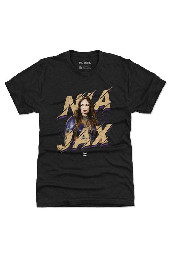 Men's 500 Level Heather Black Nia Jax Name Tri-Blend T-Shirt