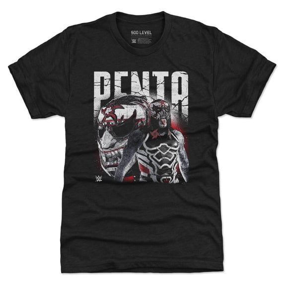 Men's 500 Level Heather Black Penta Mask Tri-Blend T-Shirt