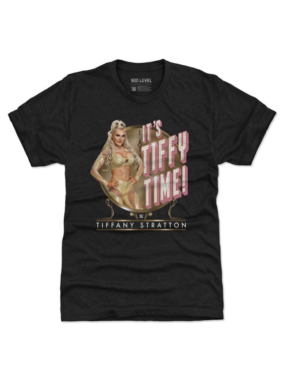 Men's 500 Level Heather Black Tiffany Stratton It's Tiffy Time Tri-Blend T-Shirt