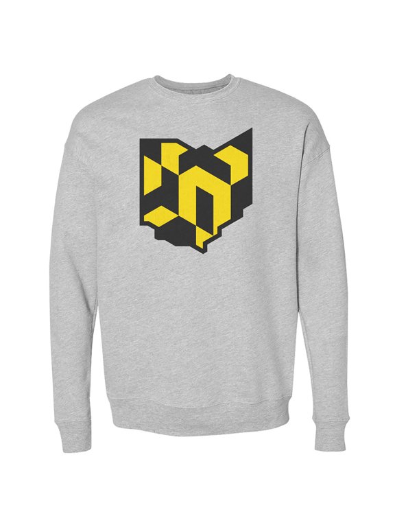 Men's 500 Level Heather Gray Columbus Crew State Outline Pullover Sweatshirt