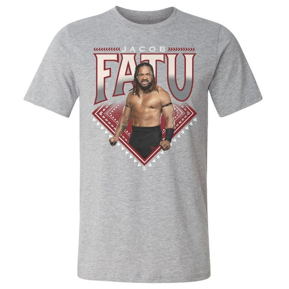 Men's 500 Level Heather Gray Jacob Fatu Superstar Name T-Shirt