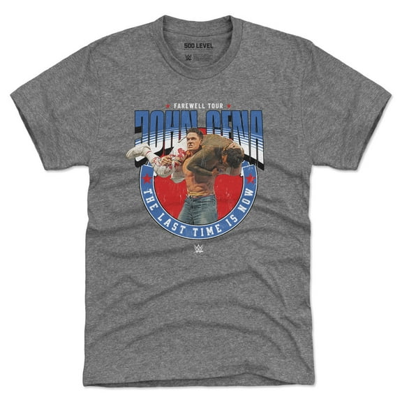 Men's 500 Level Heather Gray John Cena The Last Time Is Now Tri-Blend T-Shirt