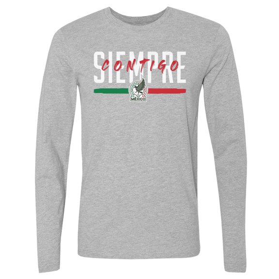Men's 500 Level  Heather Gray Mexico National Team Siempre Contigo Long Sleeve T-Shirt