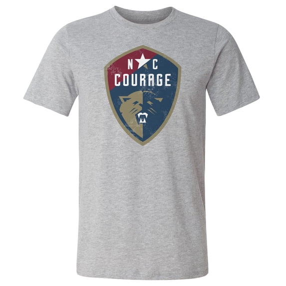 Men's 500 Level Heather Gray North Carolina Courage Vintage Primary Logo Graphic T-Shirt