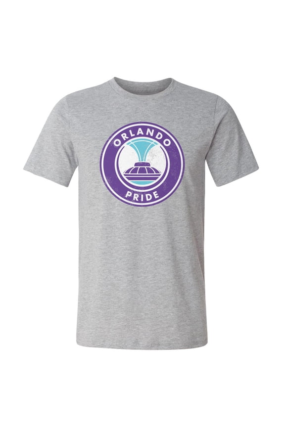 Men's 500 Level Heather Gray Orlando Pride Vintage Primary Logo Graphic T-Shirt