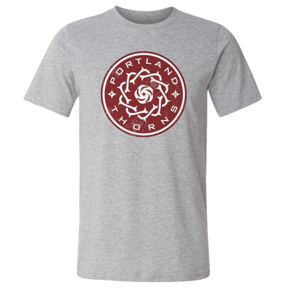 Men's 500 Level Heather Gray Portland Thorns FC Vintage Primary Logo Graphic T-Shirt