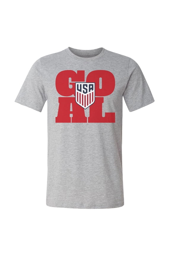 Men's 500 Level Heather Gray USMNT Goal Logo T-Shirt