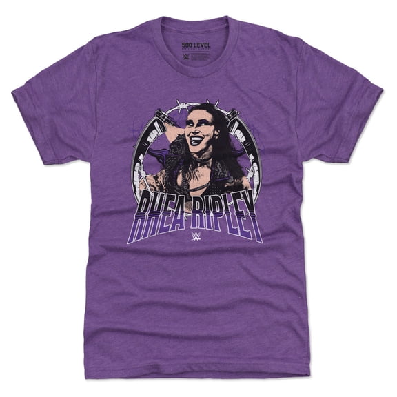 Men's 500 Level Heather Purple Rhea Ripley Posterize Tri-Blend T-Shirt