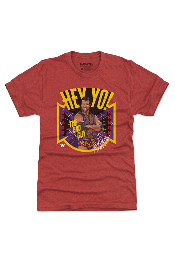 Men's 500 Level Heather Red Razor Ramon Hey Yo Premium Tri-Blend T-Shirt