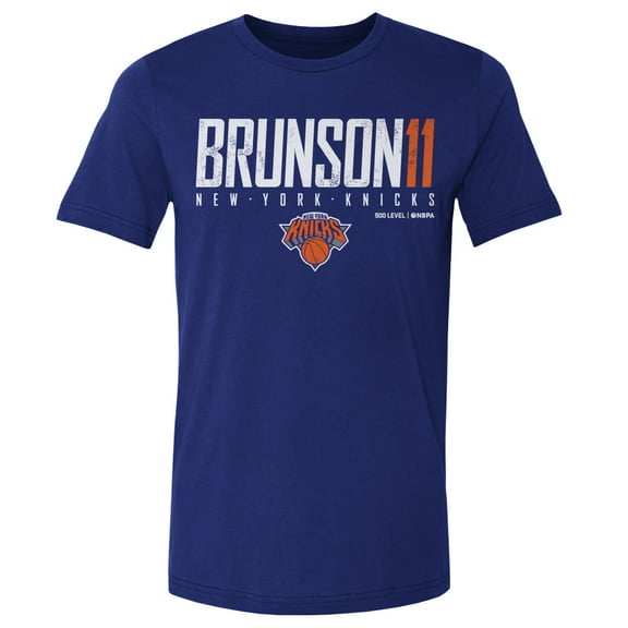 Men's 500 Level Jalen Brunson Blue New York Knicks Elite T-Shirt