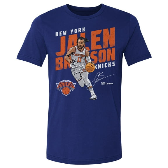 Men's 500 Level Jalen Brunson Blue New York Knicks Slant T-Shirt