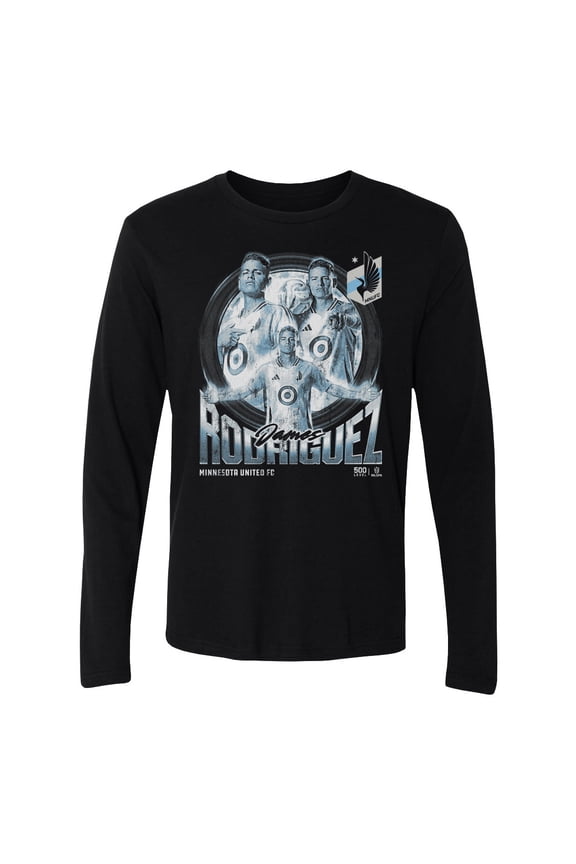Men's 500 Level James Rodriguez-Black Minnesota United FC Long Sleeve T-Shirt