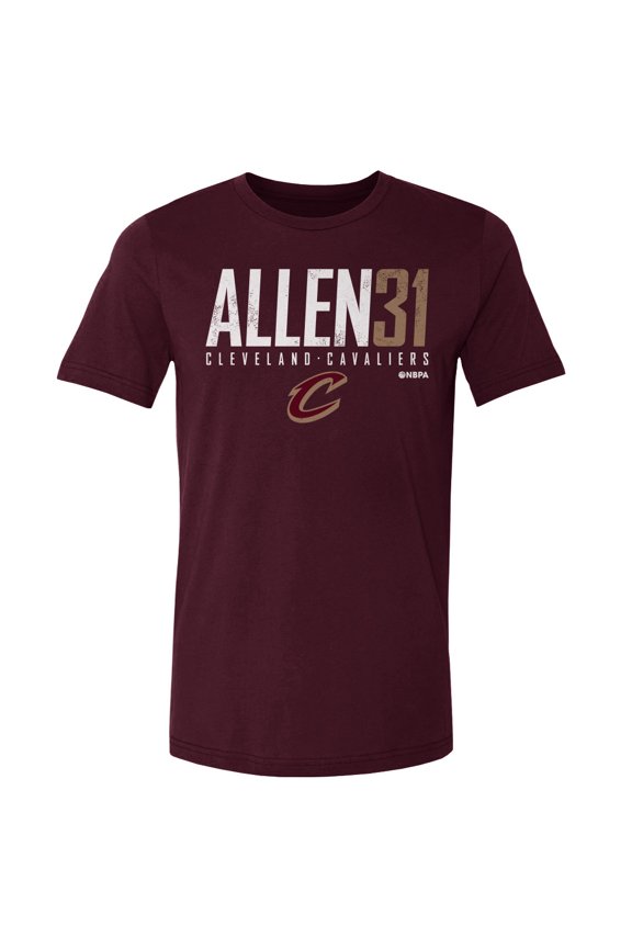 Men's 500 Level Jarrett Allen Wine Cleveland Cavaliers Elite Player T-Shirt