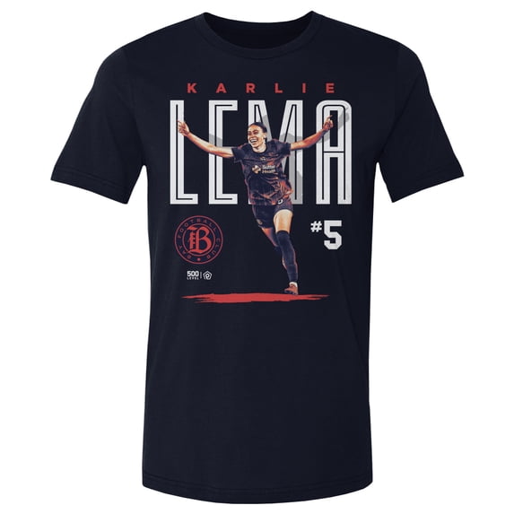 Men's 500 Level Karlie Lema Navy Bay FC Player Bitmap Graphic T-Shirt