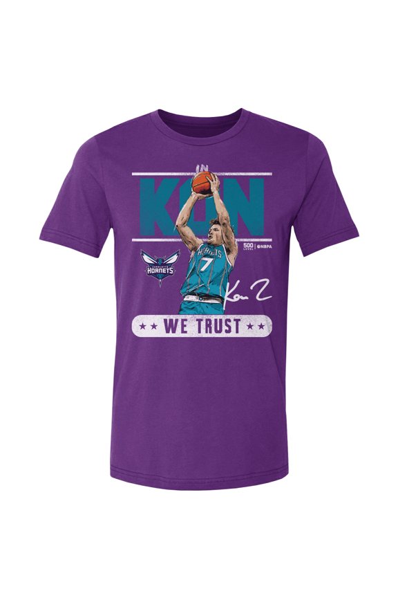Men's 500 Level Kon Knueppel Purple Charlotte Hornets Trust T-Shirt