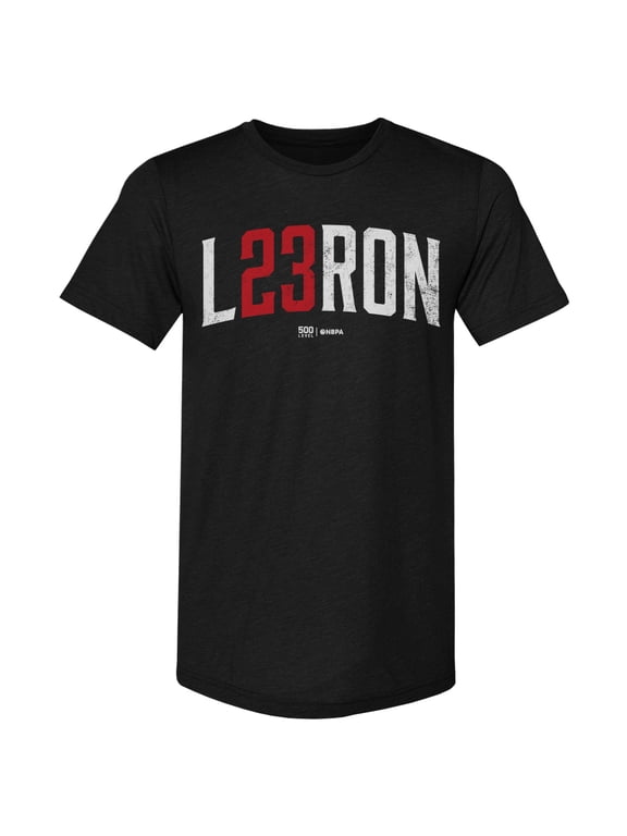 Men's 500 Level LeBron James Black Philadelphia 76ers Name & Number Premium Tri-Blend T-Shirt