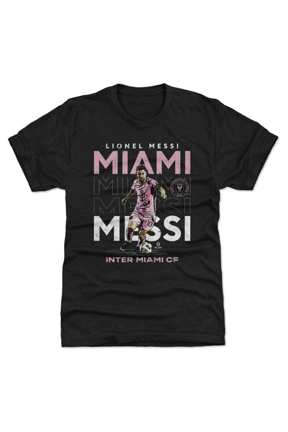 Men's 500 Level Lionel Messi Black Inter Miami CF Miami Premium Tri-Blend T-Shirt