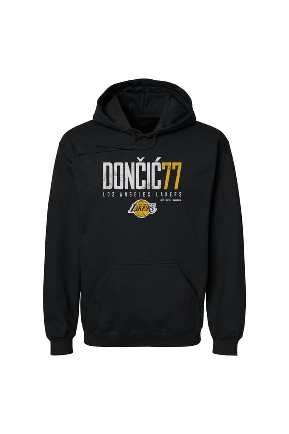 Men's 500 Level Luka Don-i- Black Los Angeles Lakers Elite Pullover Hoodie