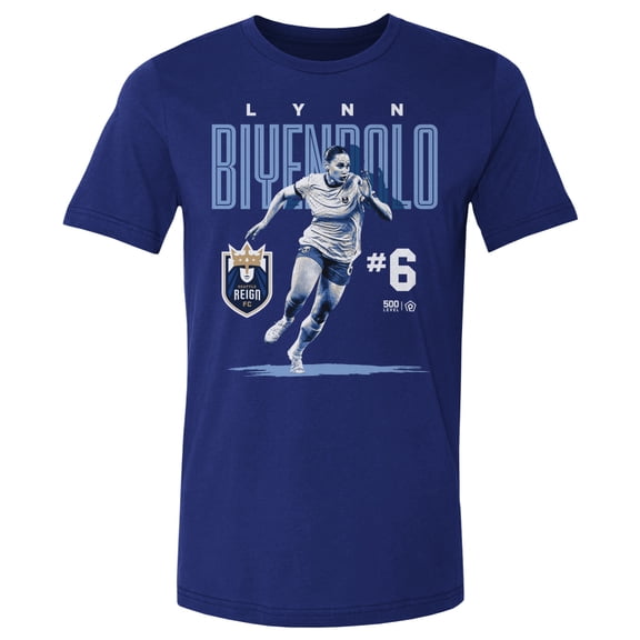 Men's 500 Level Lynn Biyendolo Blue Seattle Reign FC Player Bitmap Graphic T-Shirt