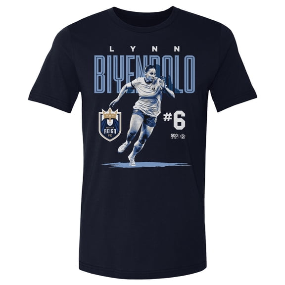 Men's 500 Level Lynn Biyendolo Navy Seattle Reign FC Player Bitmap Graphic T-Shirt