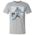thumbnail image 1 of Men's 500 Level Mallory Swanson Heather Gray Chicago Stars FC Player Bitmap Graphic T-Shirt, 1 of 1