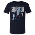 thumbnail image 1 of Men's 500 Level Mallory Swanson Navy Chicago Stars FC Player Bitmap Graphic T-Shirt, 1 of 1