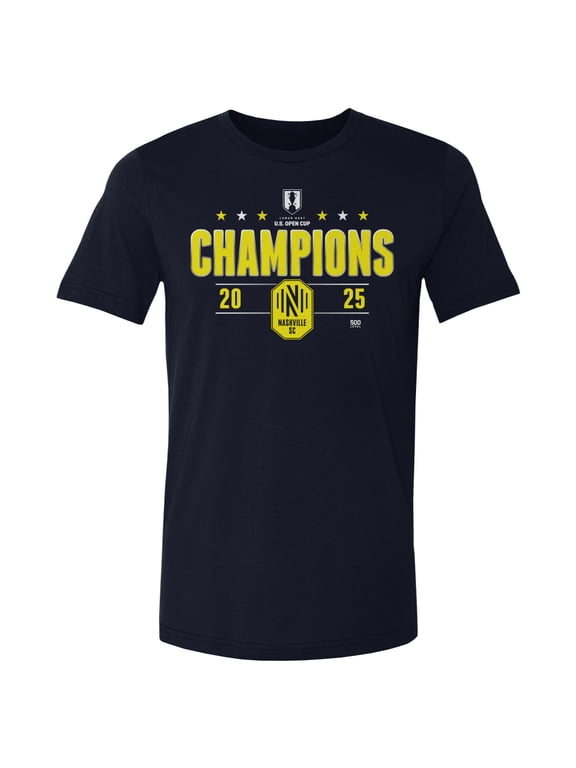 Men's 500 Level Navy Nashville SC 2025 Lamar Hunt U.S. Open Cup Champions T-Shirt