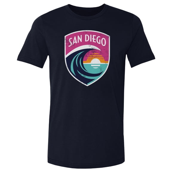 Men's 500 Level Navy San Diego Wave FC Vintage Primary Logo Graphic T-Shirt
