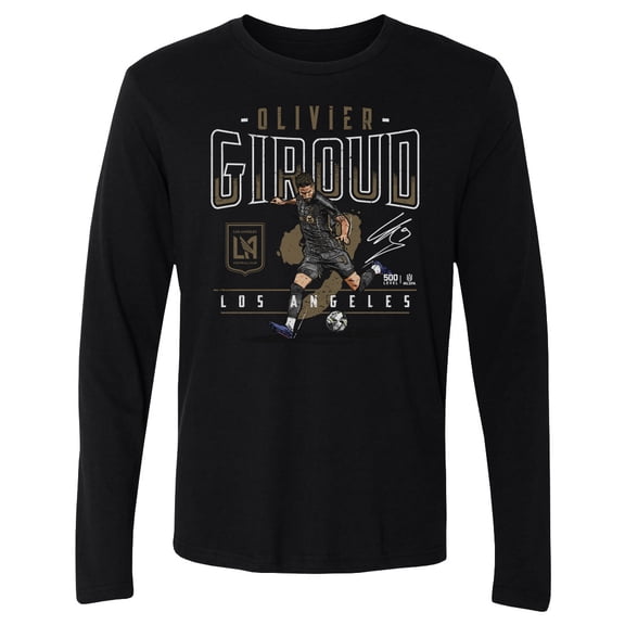 Men's 500 Level Olivier Giroud Black LAFC Feature Long Sleeve T-Shirt