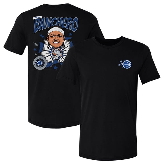 Men's 500 Level Paolo Banchero Black Orlando Magic Caricature T-Shirt