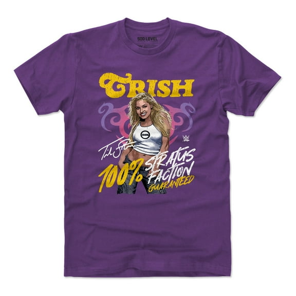 Men's-500 Level  Purple Trish Stratus Stratusfaction T-Shirt